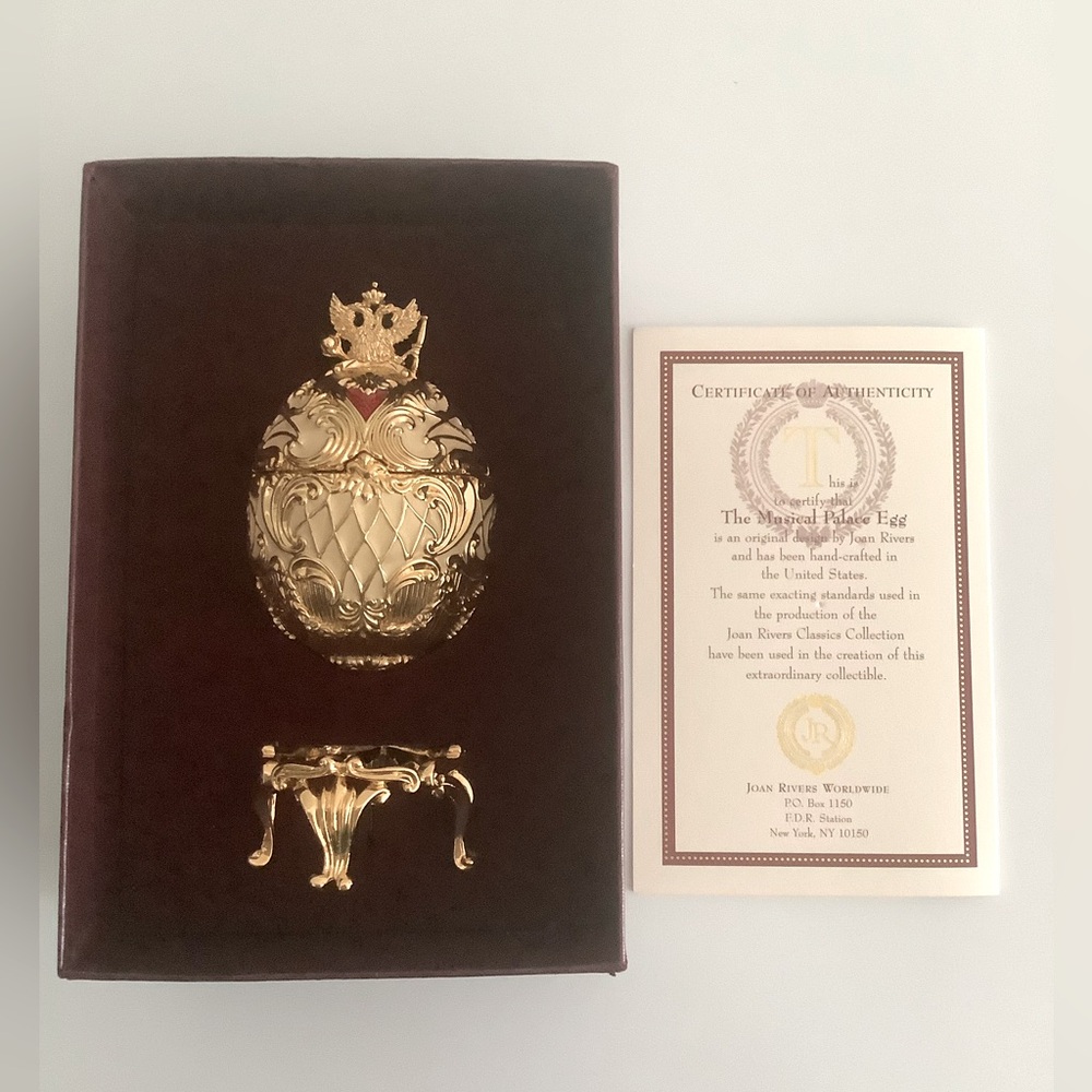 Vintage Joan Rivers Faberge Egg “The Musical Palace Egg”